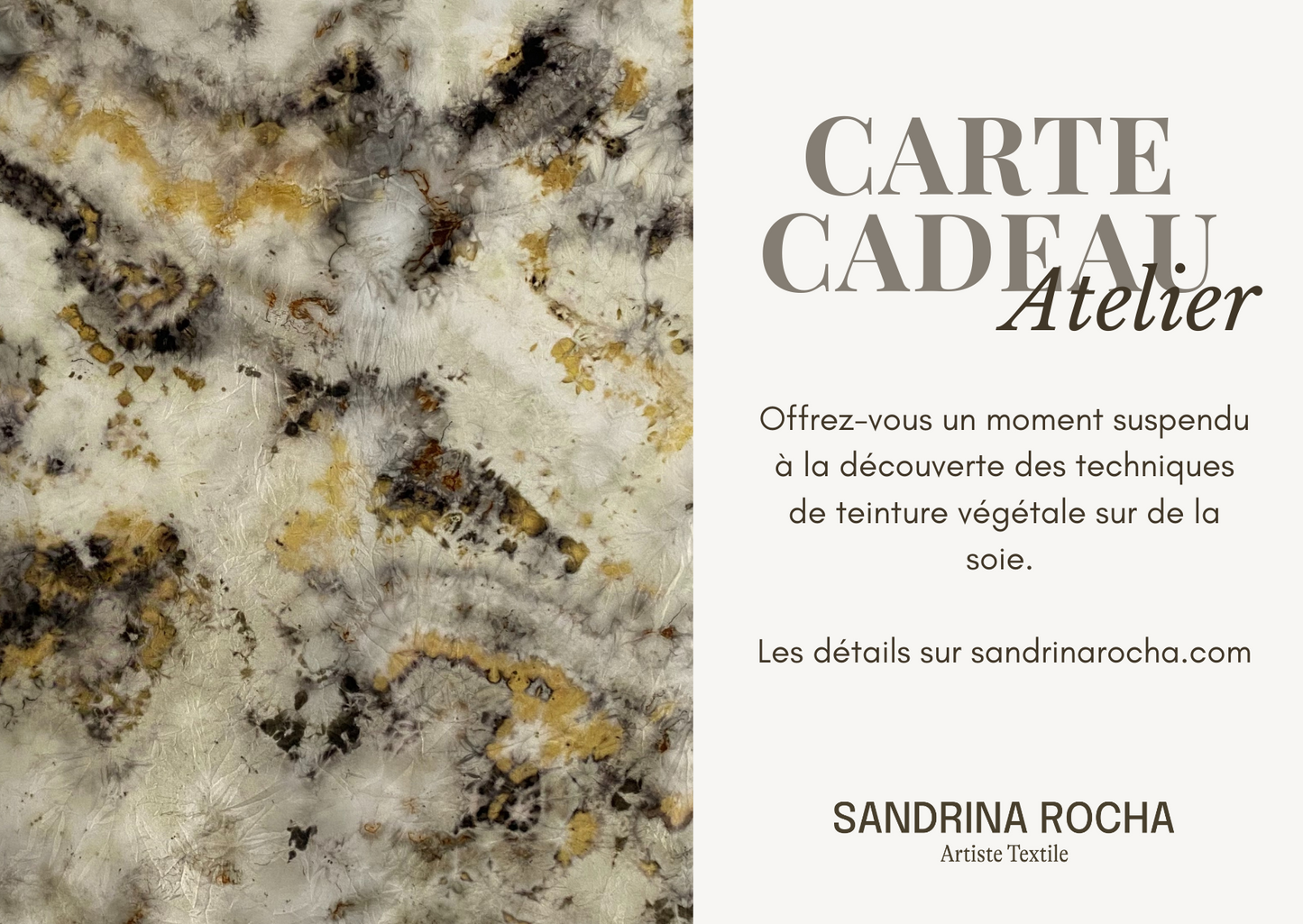Atelier teinture végétale Carré de soie