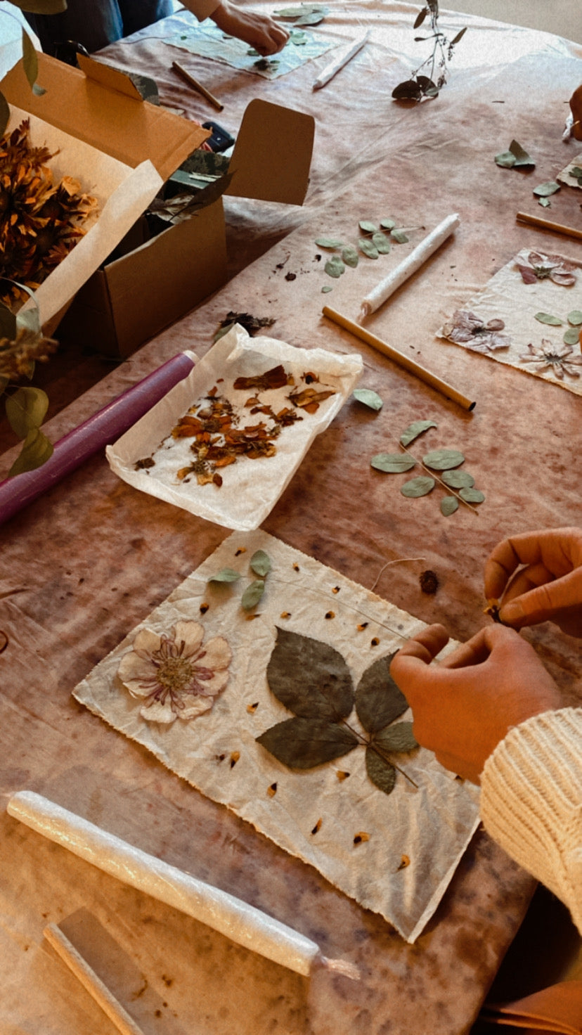 Atelier teinture végétale impressions végétale